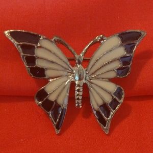 Enamel butterfly pin